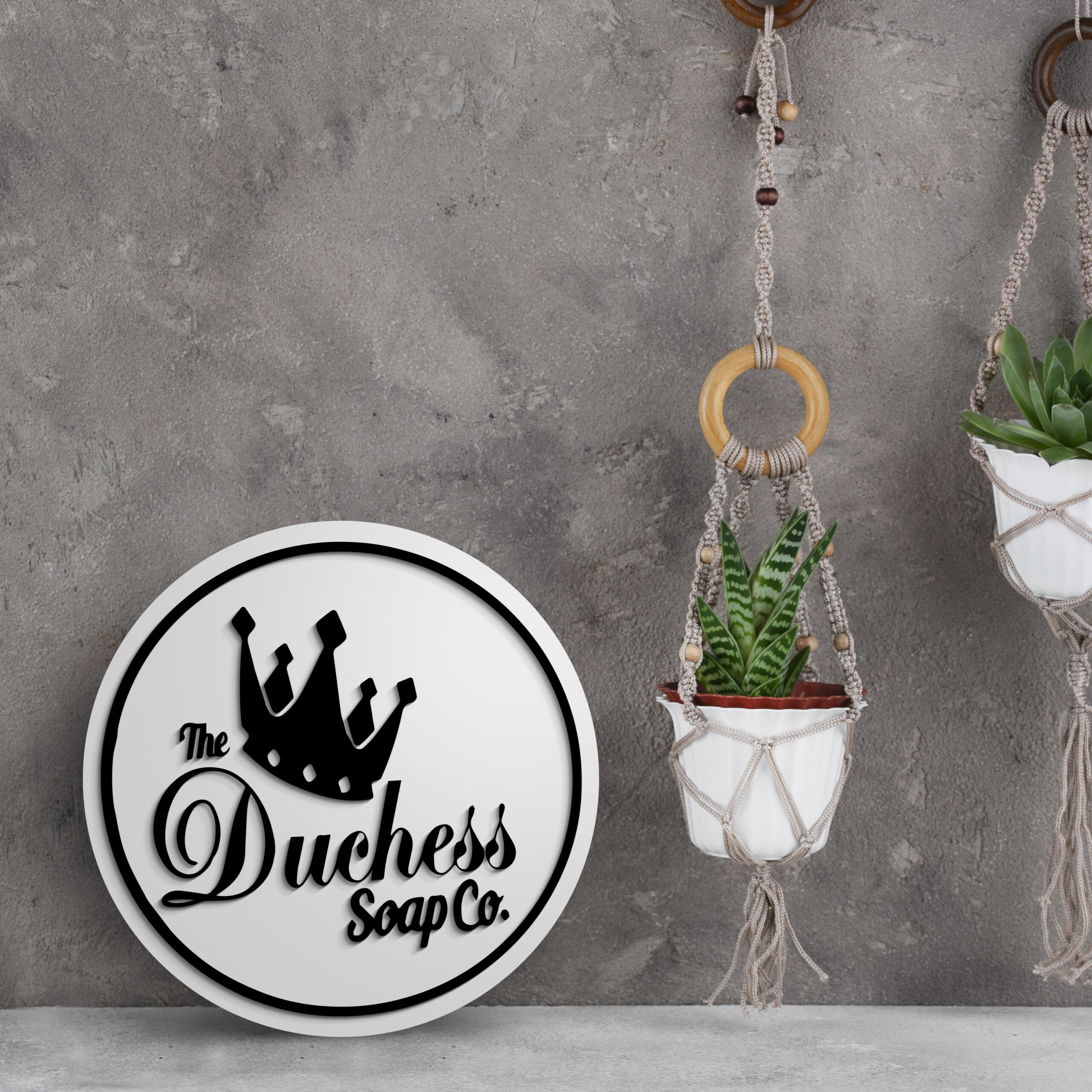 Picture frame mockup psd hanging in a modern living room