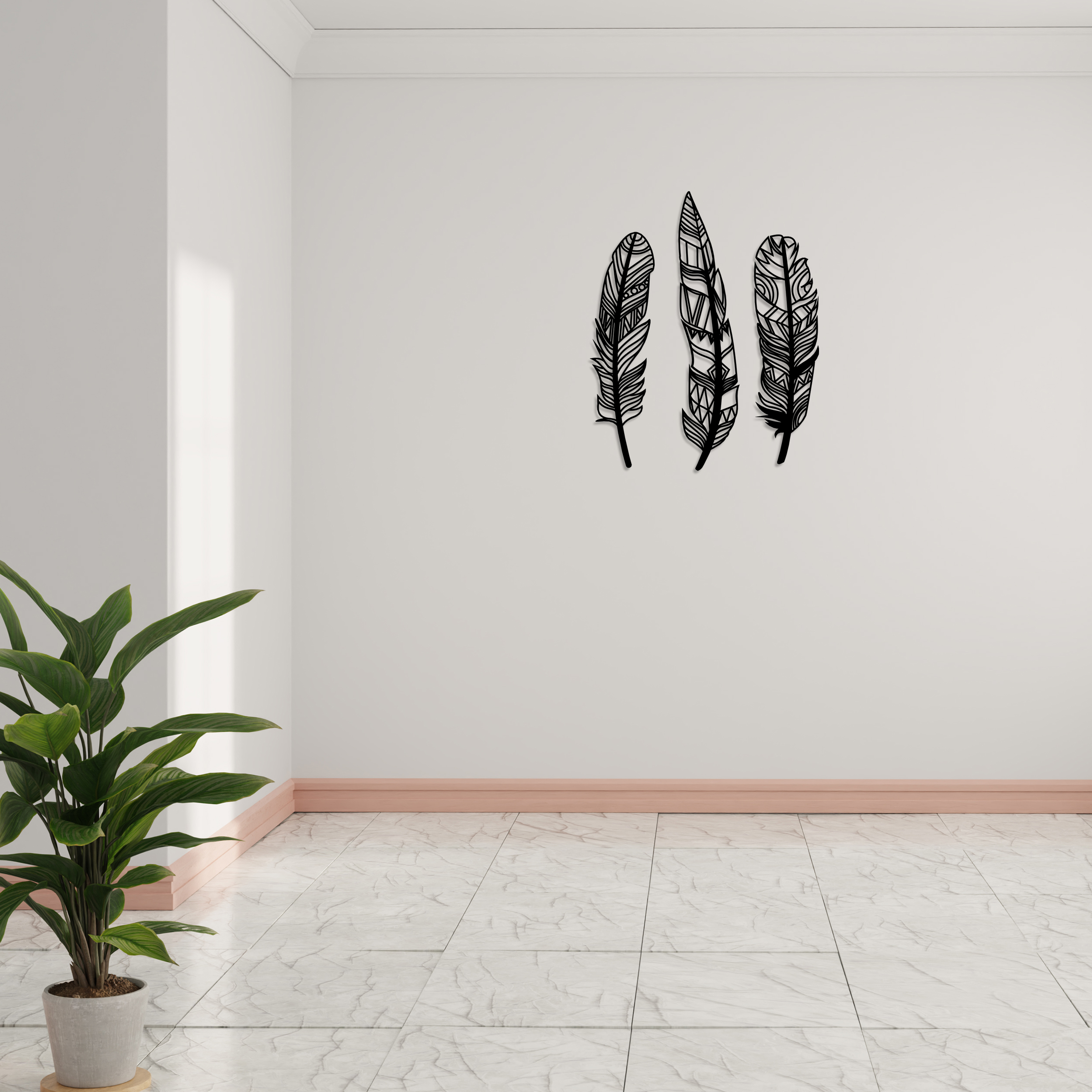 Nature Feather Wall Hanging 1B