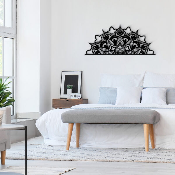 Mandala cutout hanging on wall